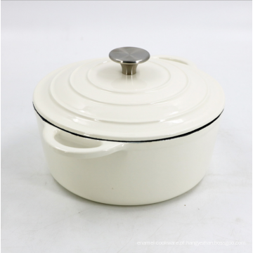 Pote de caçarola de esmalte de ferro fundido branco de Shijiazhuang Kingway